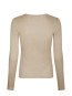 Nella fine rib blouse beige mel 
