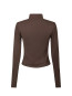 Nolana zip blouse chocolate brown 