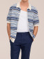 Nolan polo cardigan navy multi 