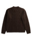 Nordhavn aran crewneck sweater brown 