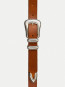 Western silver belt toffee brown 