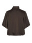 Parisa heavy sateen blouse dark brown 
