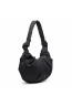 Pleat moon bag black 