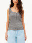 Pointelle top silver mel M