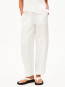 Pure linen pull on barrel pant white 