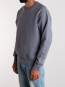 Relaxed loopback crewneck soft steel 