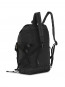 Recycled tech backpack black 