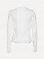 Rib longsleeve top bright wht 