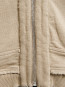 Ribbed zip hoodie taupe 