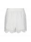 Senna embroidery shorts white 