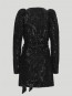 Sequins mini wrap dress black S