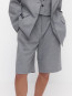 Double pleated shorts lt grey 