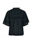 Siama s voile blouse navy 