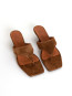 Slip on sandals tabac babysilk suede 