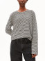 Slub jersey stripe longsleeve black S
