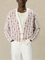 D mirror monogram knit cardigan off white 
