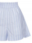 Stripe wide shorts grapemist comb. 