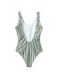 Stripe swimsuit army 
