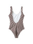 Stripe swimsuit brown 