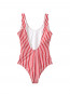 Stripe swim suit red 