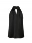 Svala heavy sateen top black 