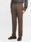 Tapered pleated melange pants brown mel 