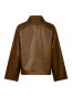 Titan faux leather jacket lt brown XS