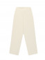 Trim strip pants cream 