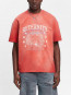 University t-shirt bleached red 