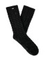 W elowyn cable knit fleece lined socks black confetti 
