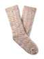 W elowyn cable knit fleece lined socks cream confetti 