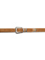 Western suede silver belt tobacco 