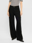 Wide leg jeans garment dyed black 
