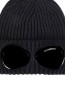 Merino wool goggle beanie black 
