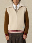 Zipped cardigan sherpa off white 