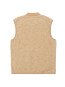 Zip waistcoat wool fleece fawn 