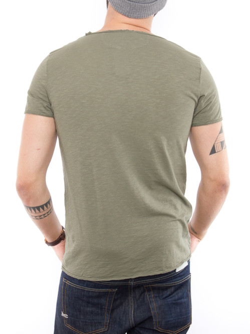 Basic v-tee olive 