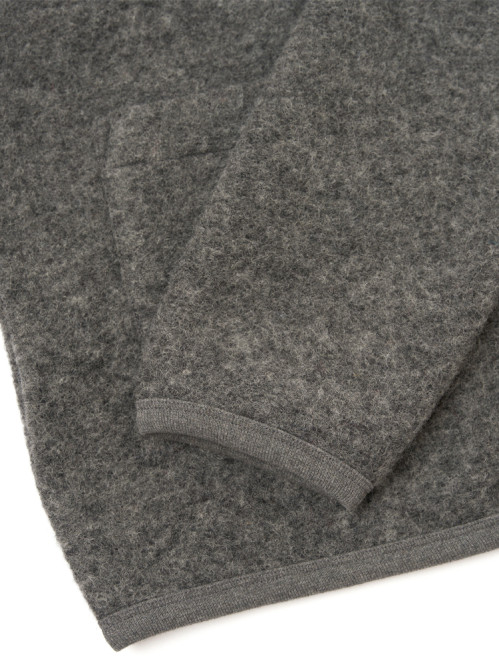 Cardigan wool fleece grey marl 