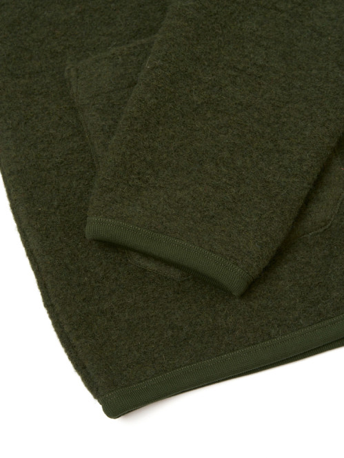 Cardigan wool fleece olive 