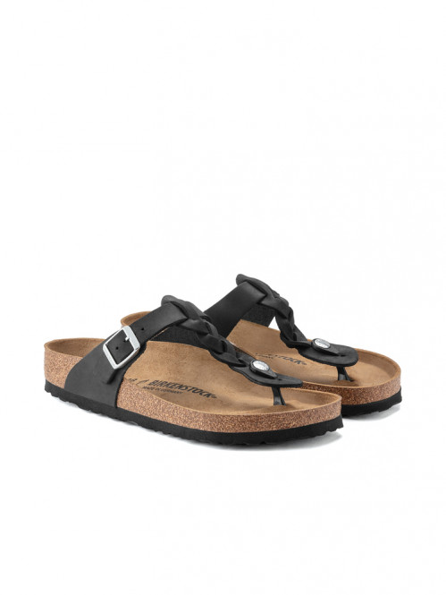 Gizeh braided sandals black 