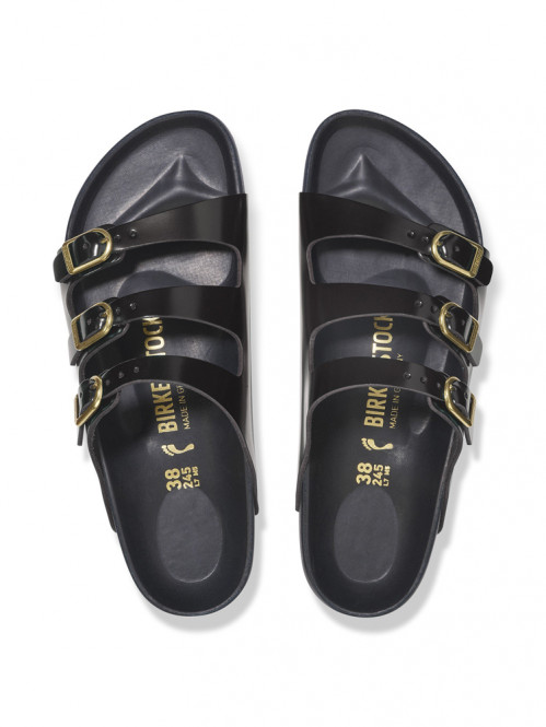 Florida fresh sandale black patent 