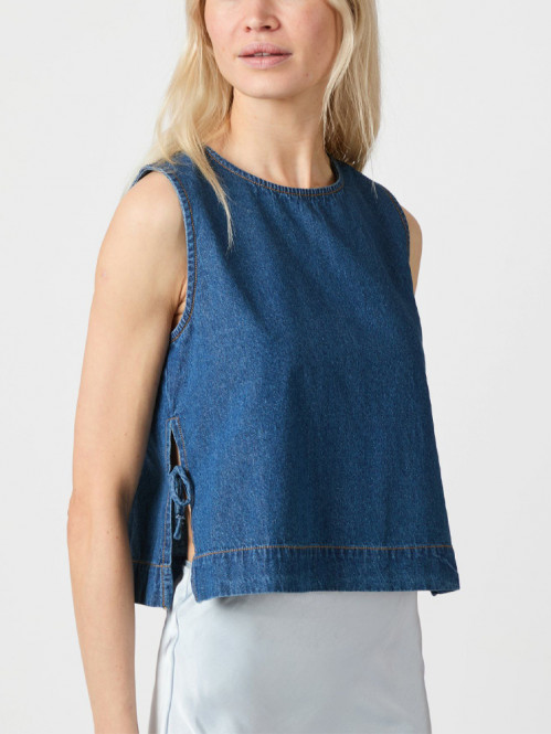 Svetlana denim top blue 