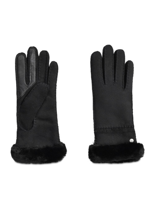 Sheepskin seamed gloves black 