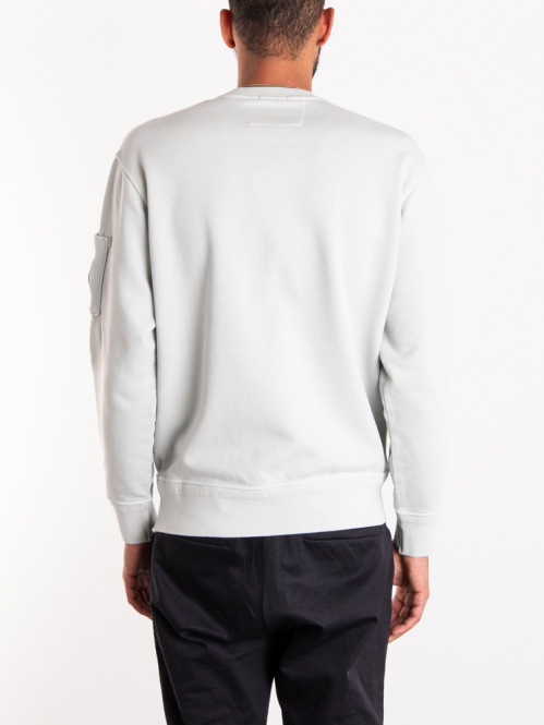 Cotton fleece crew neck blue fox 