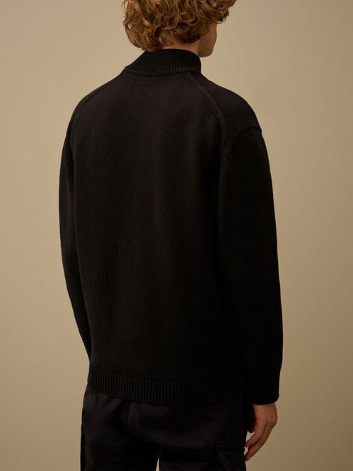 Cotton mixed zipped cardigan eclipse 
