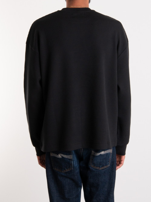 Signe waffle longsleeve black 
