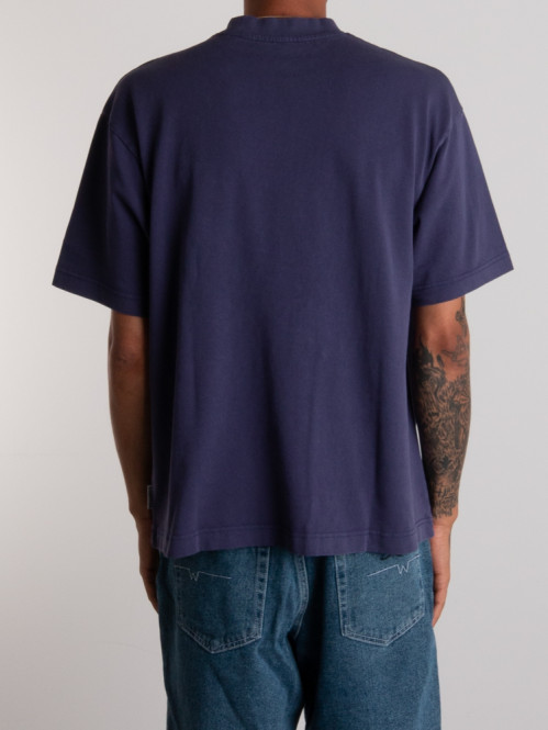 Heart icon front chainstitch t-shirt greystone washed 