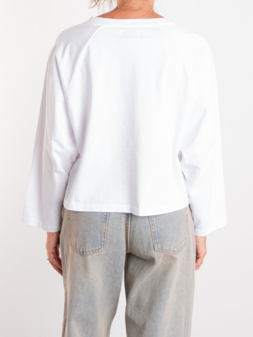Crop longleeve white S