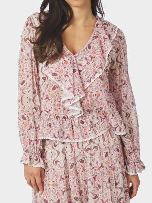 Ajda paisley dance blouse rose 