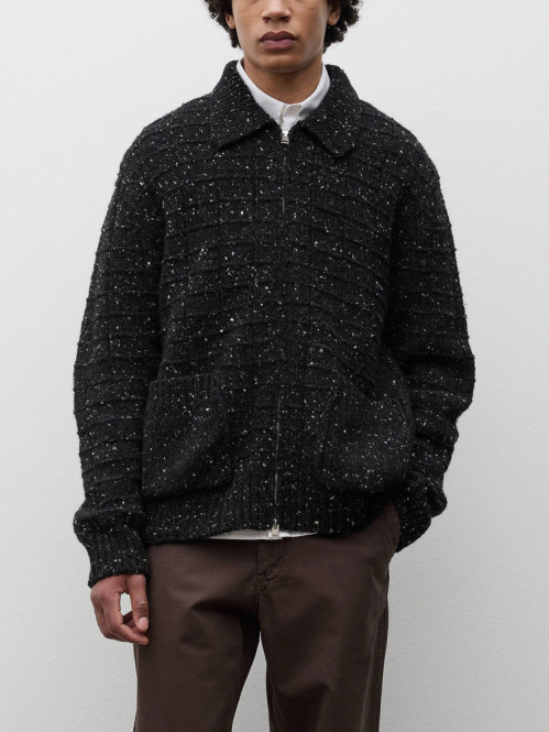 Aldrup donegal square cardigan charcoal 